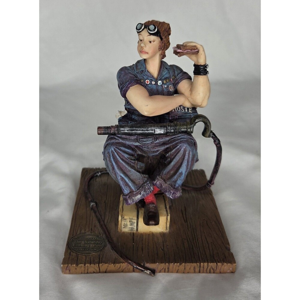 Norman Rockwell Rosie The Riveter NR-6029 Islandia International Figurine 5"
